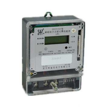 Tarjeta monofásica de la tarjeta del IC / RF Operado recargable medidor eléctrico prepago